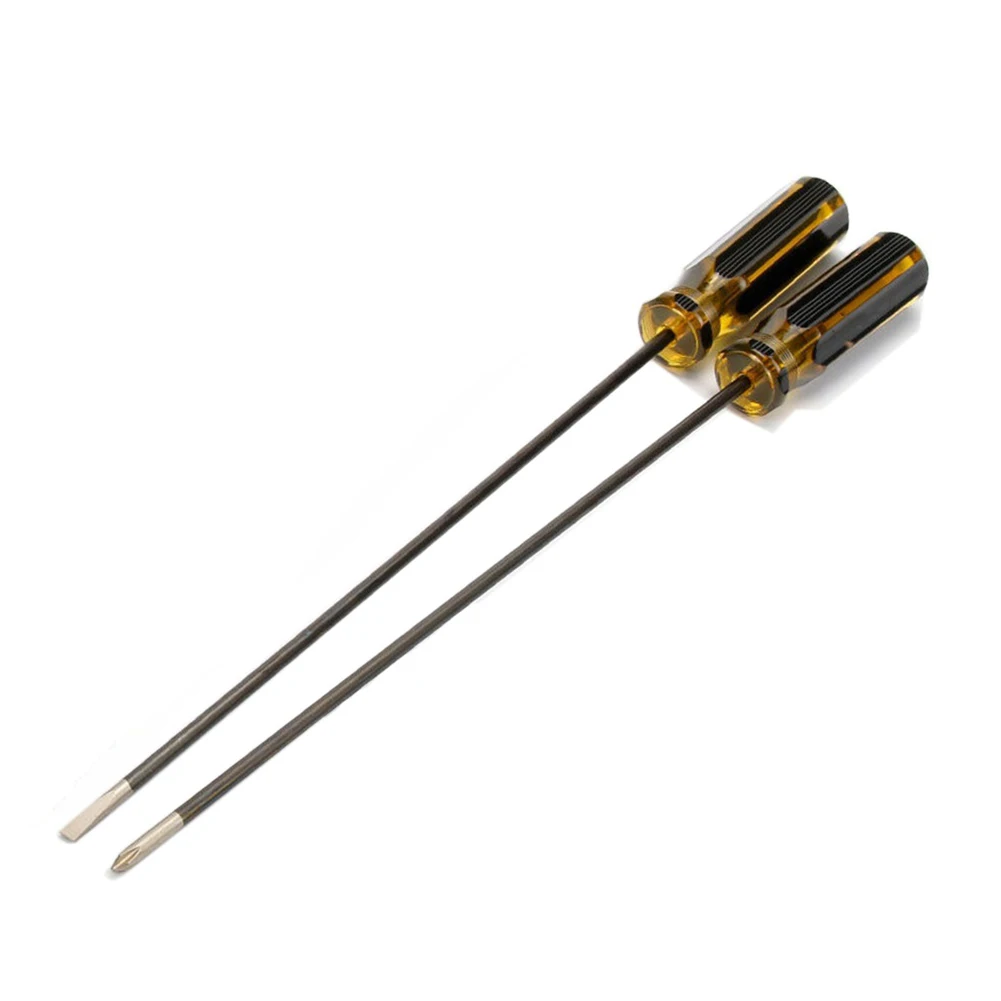 

2pcs High-quality 12In Extra Long Slotted Cross Screwdriver With Magnetic For Sewing Machine Car Repair Hand Tool Accessories