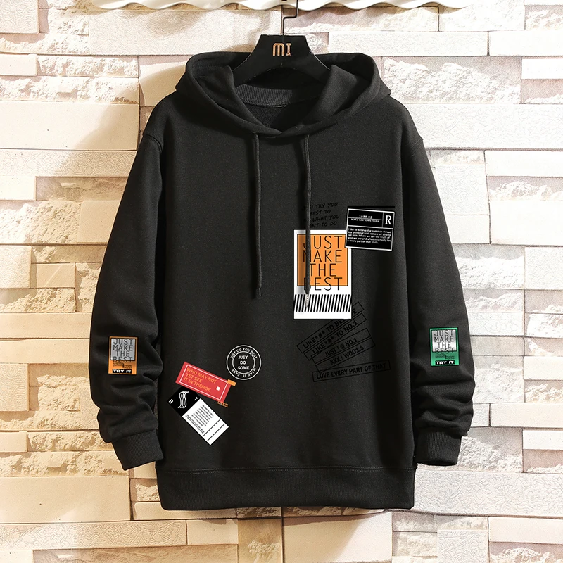 

Hybskr Long Sleeve Hoodies Sweatshirt Man Korean Fashion Y2k Casual Coat Male Pullovers Hoody Oversized Jacket Hip Hop Clothes