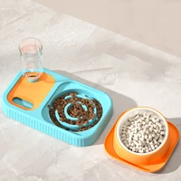 detachable water food double multifunctional cat bowl set dog dishes pet feeder automatic water drinker fountain animals product