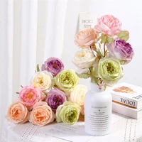 new beautiful silk artificial rose flower wedding home table decoration interior arrangement fake plant valentines day gift