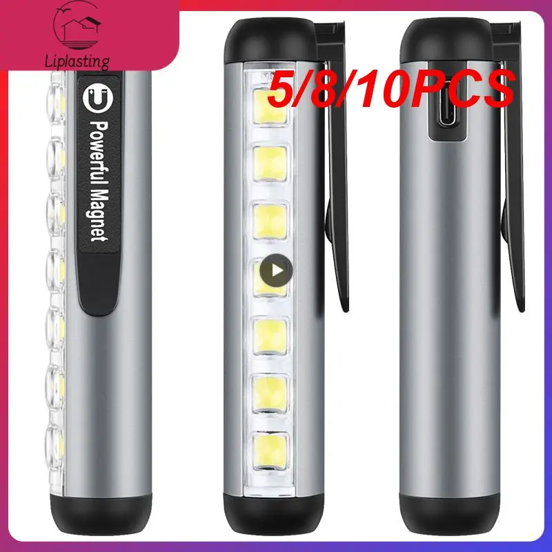 

5/8/10PCS Powerful Camping Lantern Rechargeable Lamp Power Bank Battery Flashlight Usb Charging Led Flashlight Flashlight