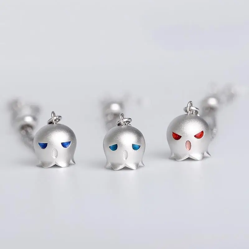 

Disney Ghost lily of the valley lovely exquisite enamel adjustable 925 silver plated bracelet Jewelry for men and women
