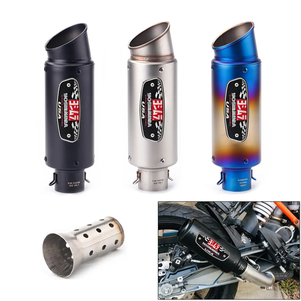 ID мотоцикла: 51 мм глушитель выхлопной трубы с глушителем дБ для YAMAHA FZ6 TMAX 530 SUZUKI