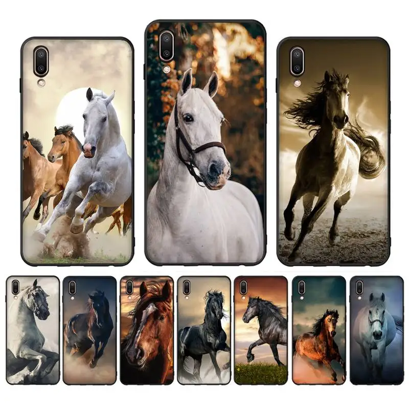 

Horse animal painting pattern Phone Case Case For Oppo Reno Realme C3 6Pro Cover For vivo Y91C Y17 Y19