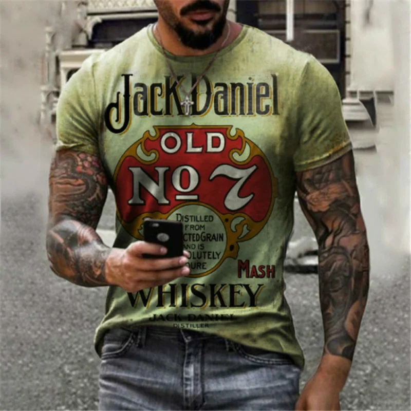 

Men's O-neck Short-Sleeved Ioose T-shirt Casual 3D Pattern Printing T-shirt 2022 Design Summer New Style
