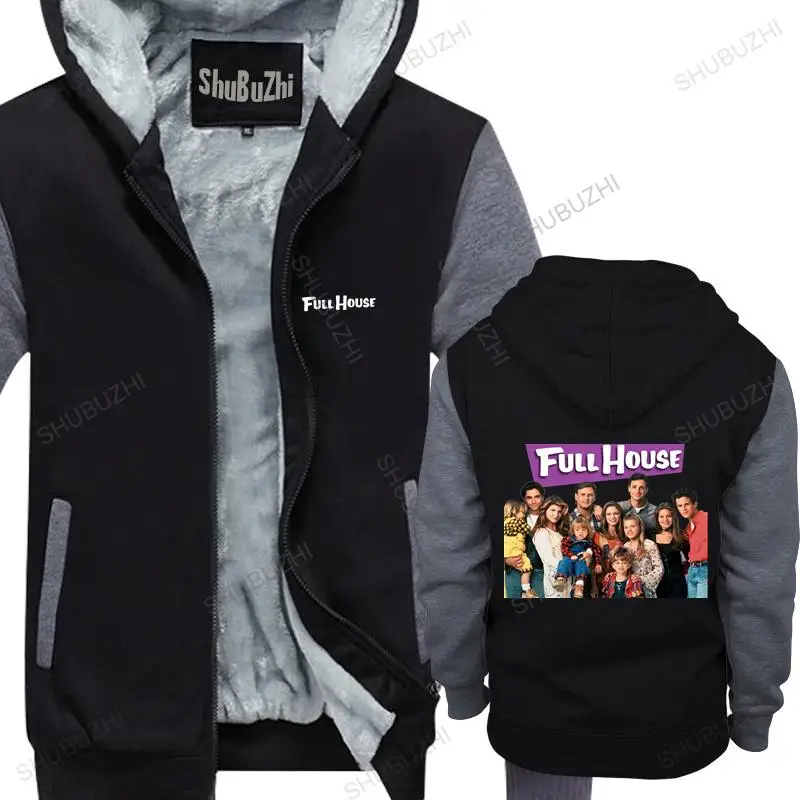 

Men streetwear hooded zipper Full House V5,TV Series poster mens shubuzhi fleece hoodies fleece hoody male warm coat