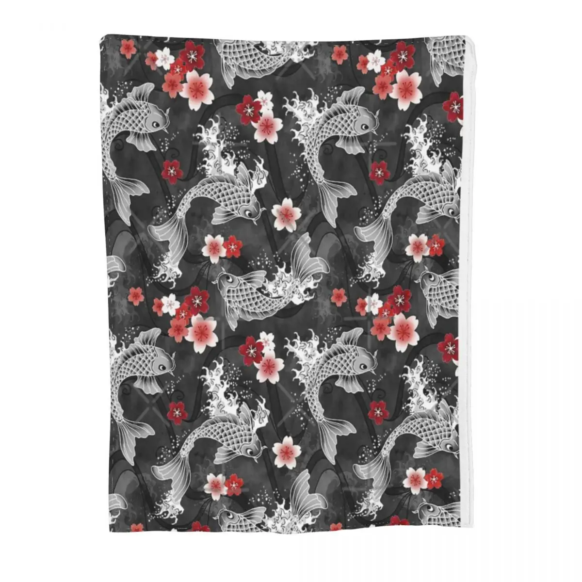 Koi Sakura Blossom In Black Home одеяла и