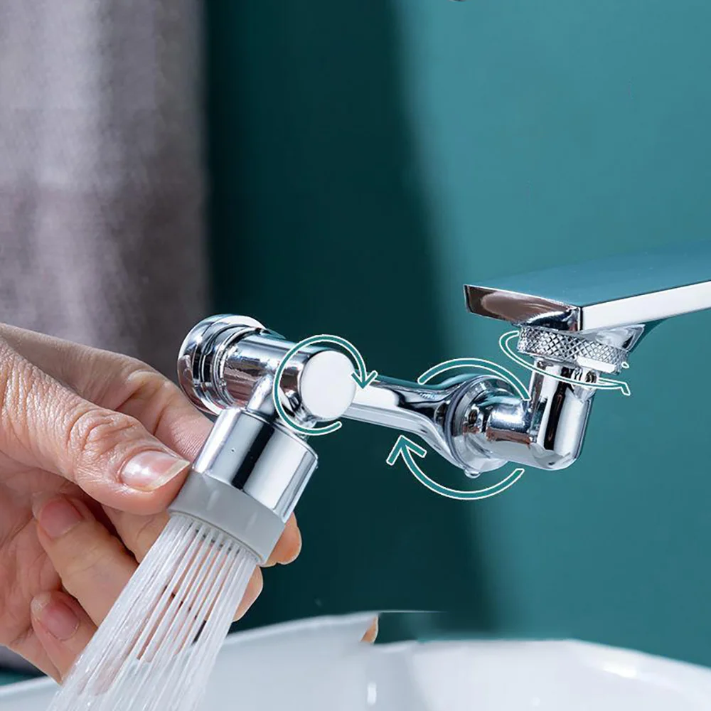 

Tianview Brass universal faucet washbasin 1080-degree rotation anti-splash water nozzle bathroom wash extension robotic arm