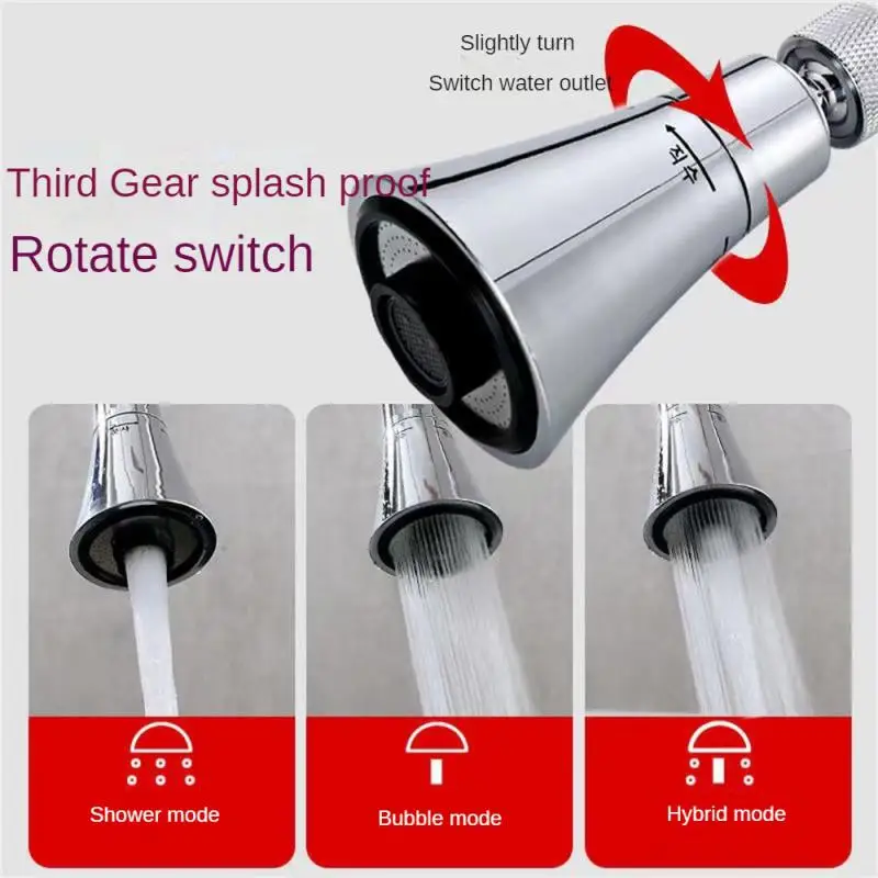 

360 Degree Diffuser Swivel Kitchen Accessories Cleaning Vegetable Tools Splash-proof Water-saving Shower Kitchen Gadgets