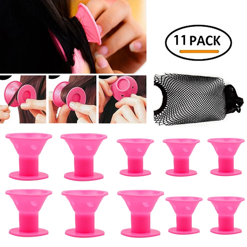 

11 шт., силиконовые щипцы для завивки волос