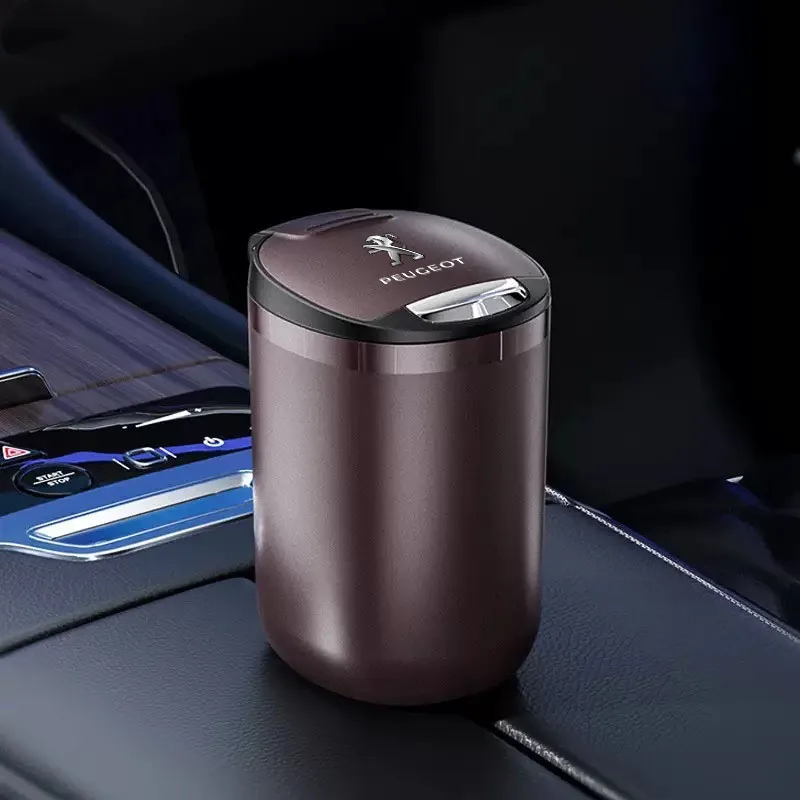 

Для Peugeot 408 4008 308 3008 5008 508 2008 208 301 407 Портативный автомобильный подстаканник Автоматическая пепельница Держатель для сигарет Коробка Аксессуары
