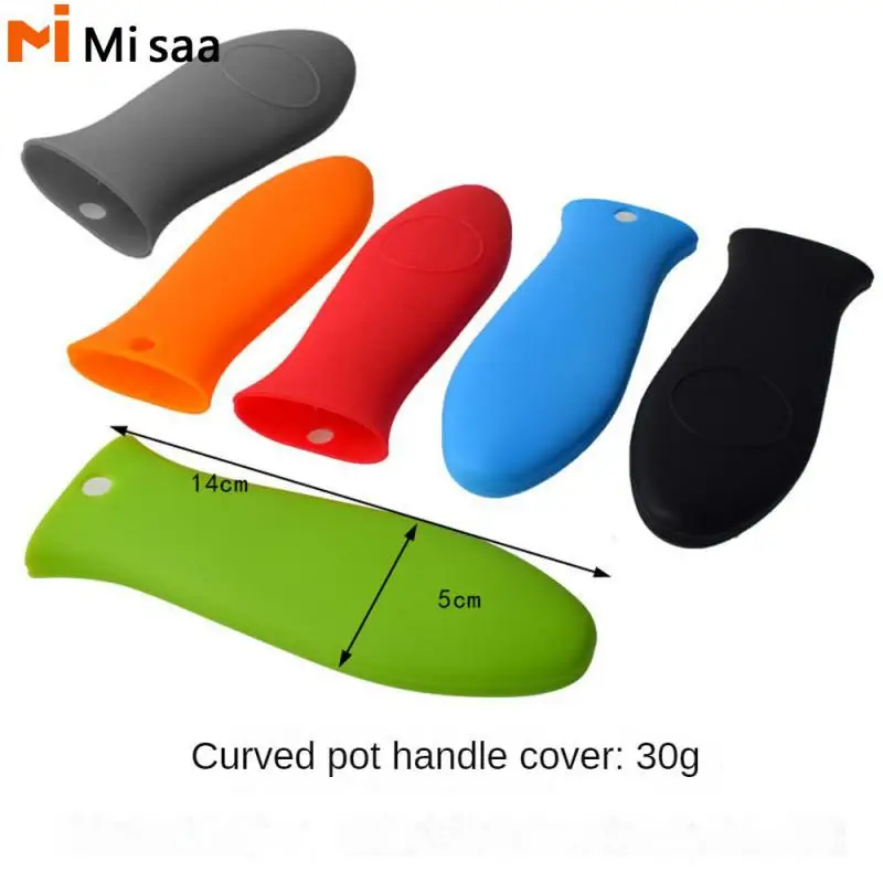 

Теплоизолированная силиконовая ручка для кастрюли, легко чистится, дизайн с отверстием для подвешивания, применение, противоскользящий дизайн, набор силиконовых ручек для кастрюли