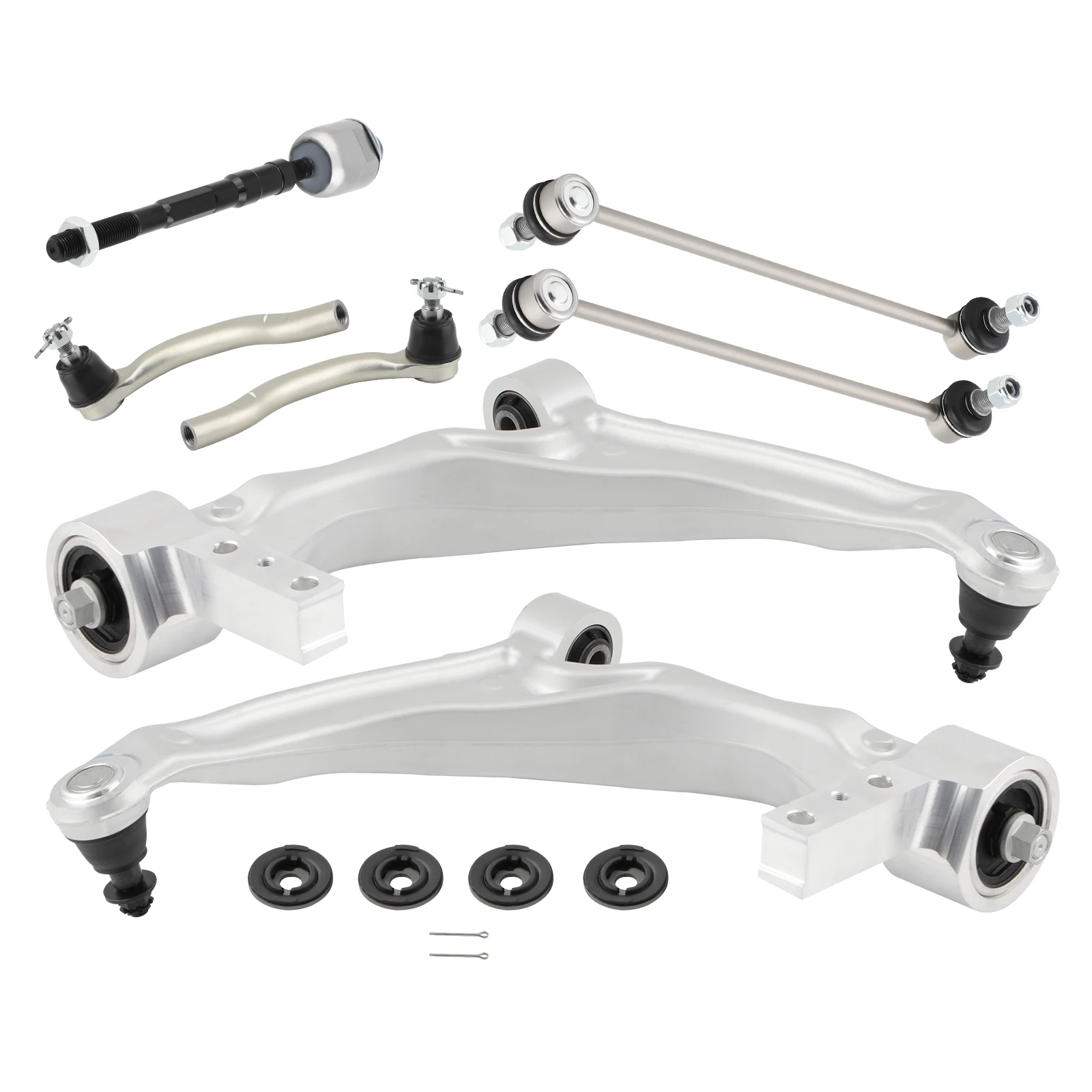 

8x Front Control Arms Ball Joint Tie Rods Links Kit LH RH For Honda Pilot 09-15