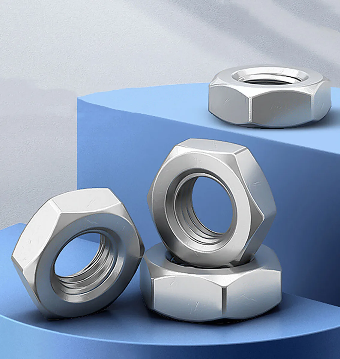 304 нержавеющая сталь тонкий шаг шестигранная тонкая гайка резьба аксессуары для