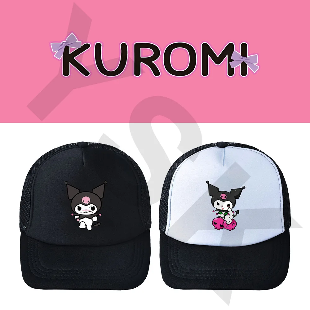 

Kuromi Black And White Duck Mesh Hat Summer High-Looking Cute Cartoon Print Versatile Japanese Style Duck Hat