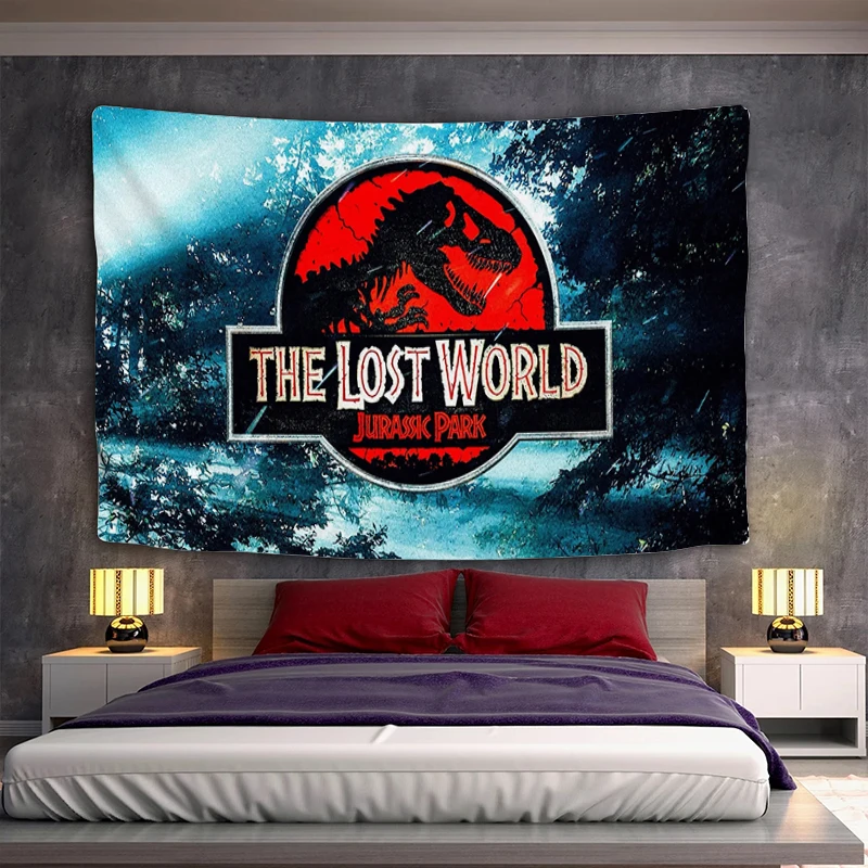 

Tapestries Jurassic Park Wall Tapestry Aesthetic Decoration Bedroom Headboards Home Decor Room Hanging Decorative Accessories