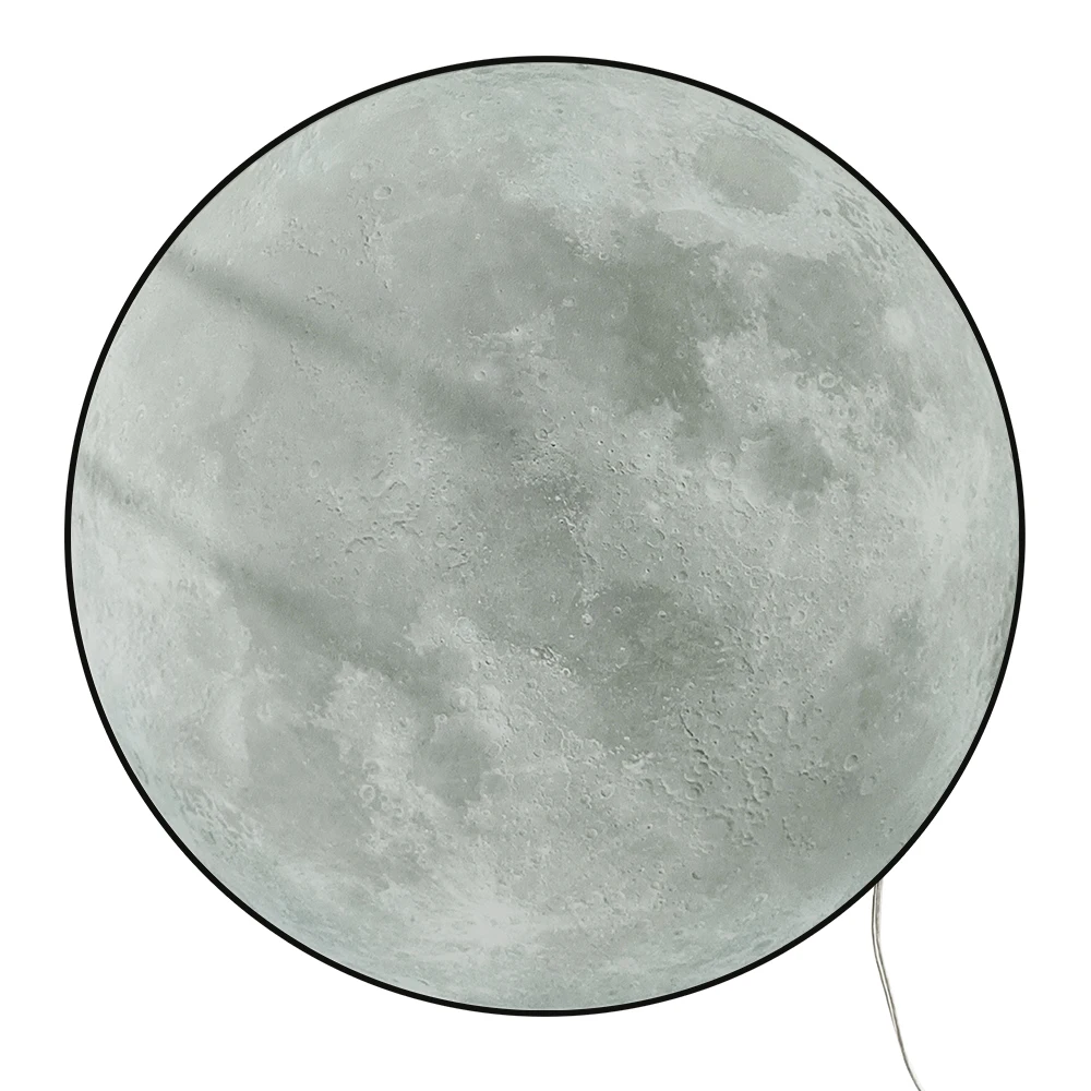 Фото Цифровые настенные часы Planet Moon, домашний декор, большой дисплей, светодиодные лунные настенные часы для гостиной с температурой, датой, дисплеем дня №2