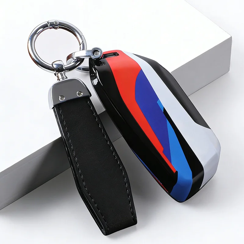 Фото Чехол для автомобильного ключа из ABS+TPU для BMW I5 I7 IX X1 X5 X6 X7 XM Z4 X1 U11 I7 G70 X7 Lci 320i F20 U06 M3 Gtr X3 X5 X7 F48 №5