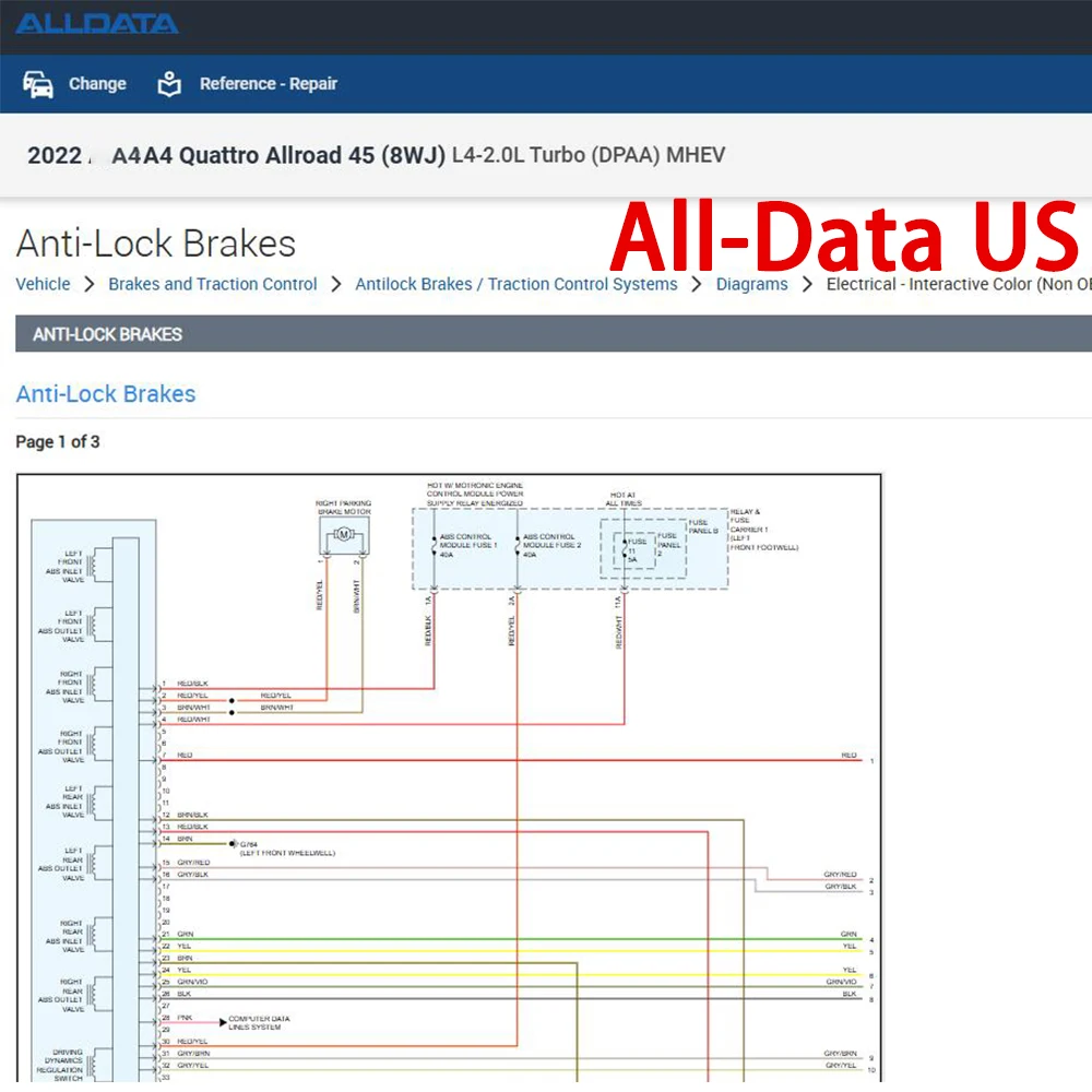 Фото Онлайн-аккаунт 2026 для Alldata для Haynes Pro/GDS KDS, мастерская всех данных, программное обеспечение для ремонта автомобилей, диаграммы автомобильной проводки данных №4