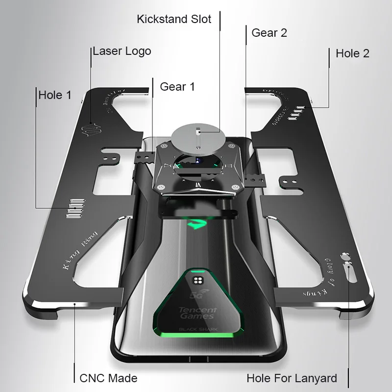 Metal Phone Cases For Blackshark 3 Pro Shockproof Aluminum Metal Armor Cover Coque For Black Shark 5rs Funda Case