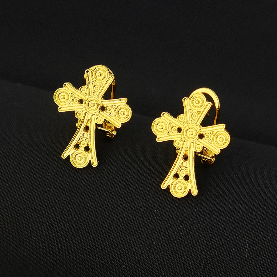 Эфиопские комплекты ювелирных изделий подвески с крестом ожерелья серьги кольца