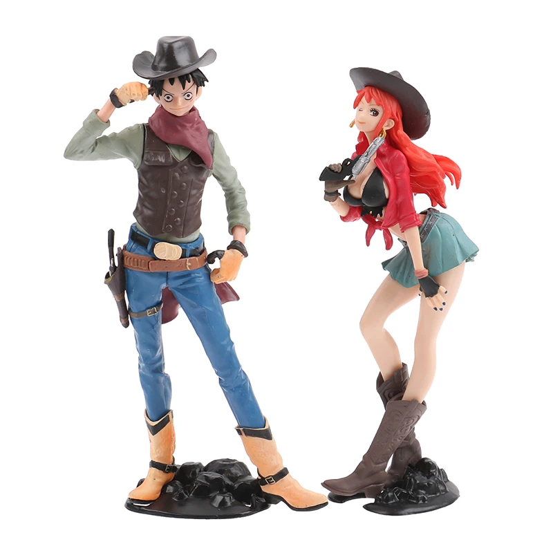 20 см аниме One Piece фигурка Treasure круиз мир путешествие ковбой Луффи нами экшн Коллекционная модель искусственные подарки