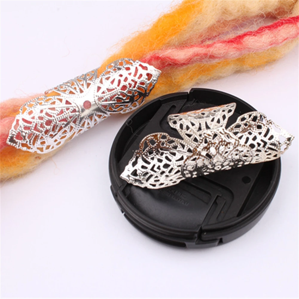 

3Pcs/Lot Adjustable Hair Braids Gold Silver Dreadlocks Beads Bride Hair Rings Decor Braiding Hairpins Hair Jewelry Accessories