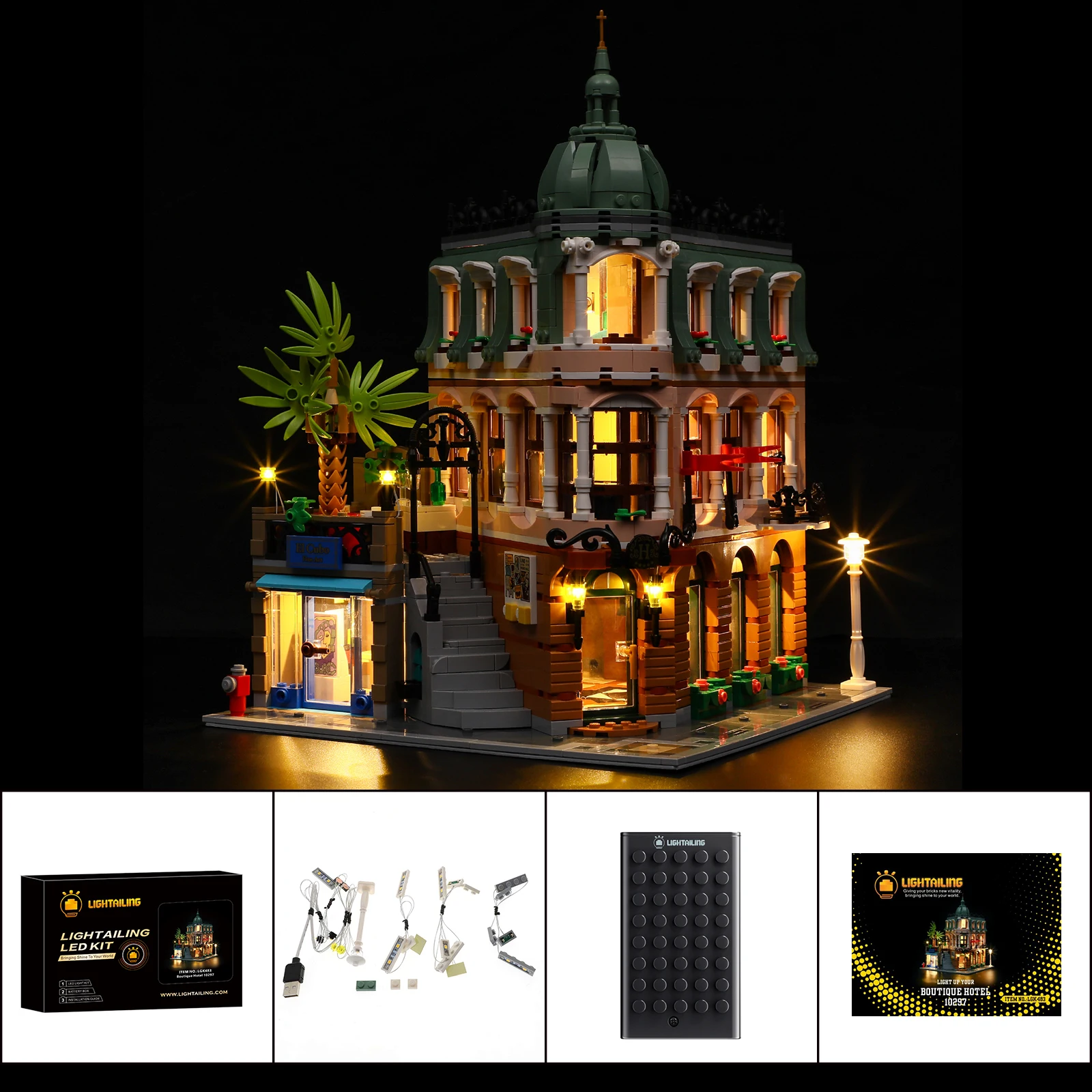 LIGHTAILING LED Light Kit for 10297 Boutique Hotel Toy Lighting Set