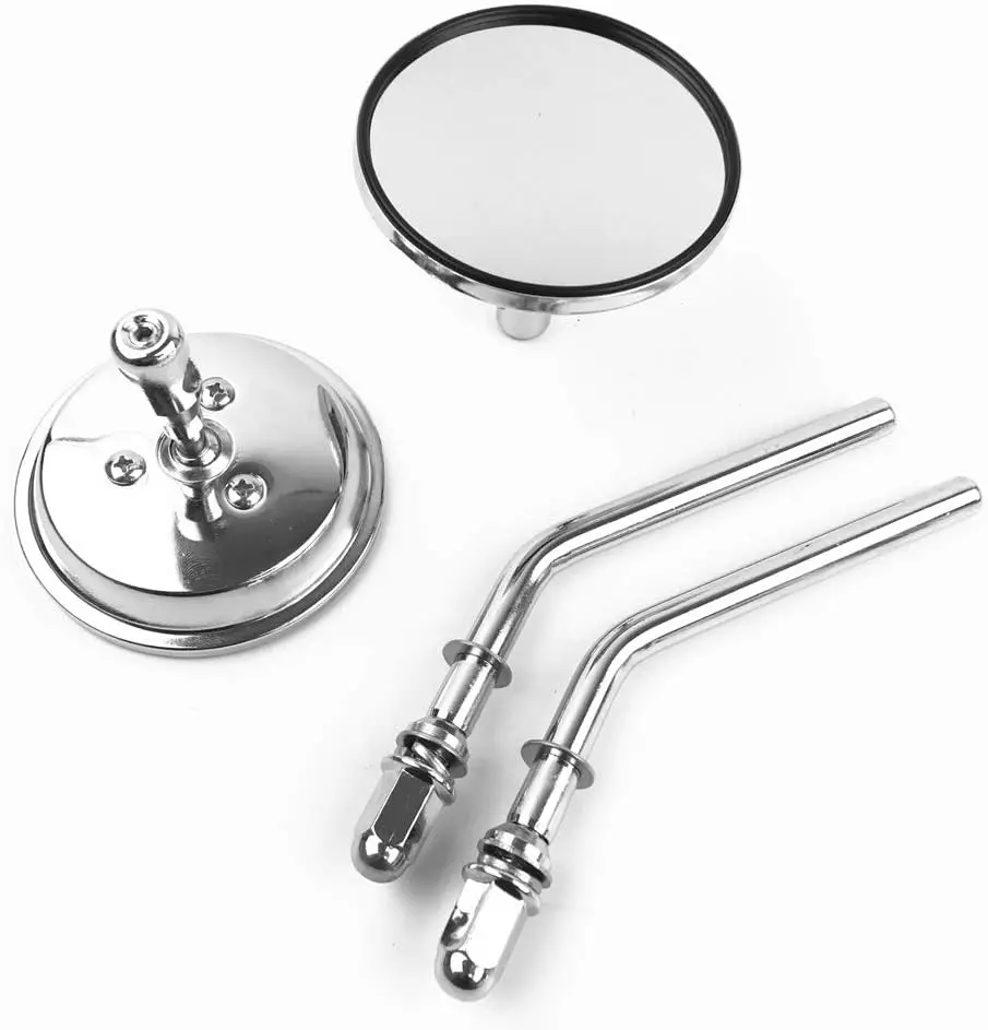 XYIVYG короткий 8 мм хромированный Harley Dyna Bobber Chopper аксессуар для бокового зеркала