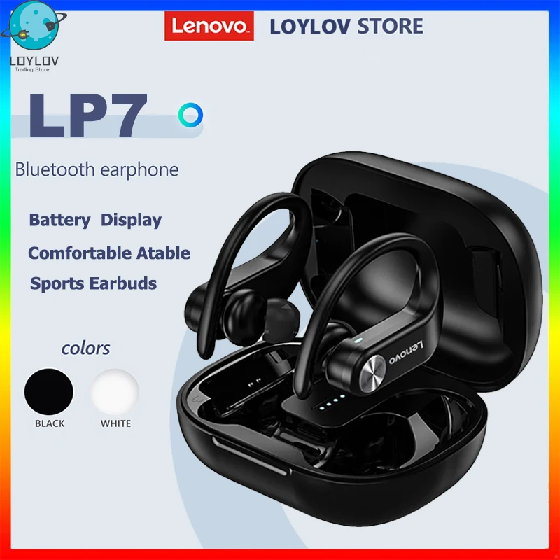 

Lenovo LP7 Earbuds Wireless Bluetooth Earphones Sport Noise Reduction Headphones With Mic Waterproof Stereo Bass Music Headset