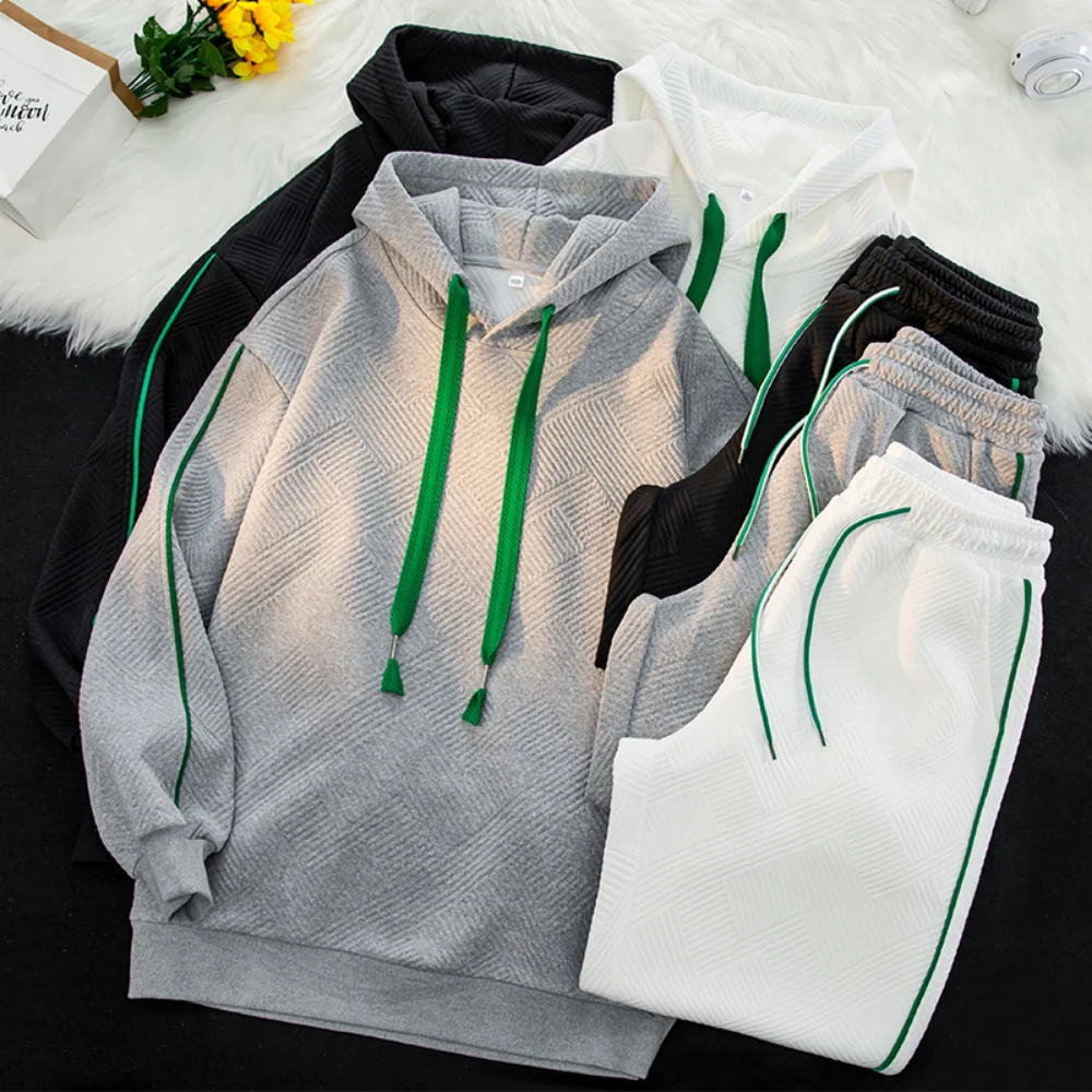 

New Tracksuit Men 2 Piece Set Spring and Autumn Men Jogging Suits Solid Color Casual Lightweight Sweatsuits Men Fashion Clothing
