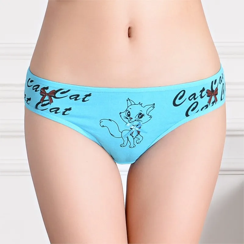 

Women Panties Sexy G-String Pure Cotton Femenina Lingerie Low Waisted Briefs Fashion Comfortable Print Letter Ladies Thong