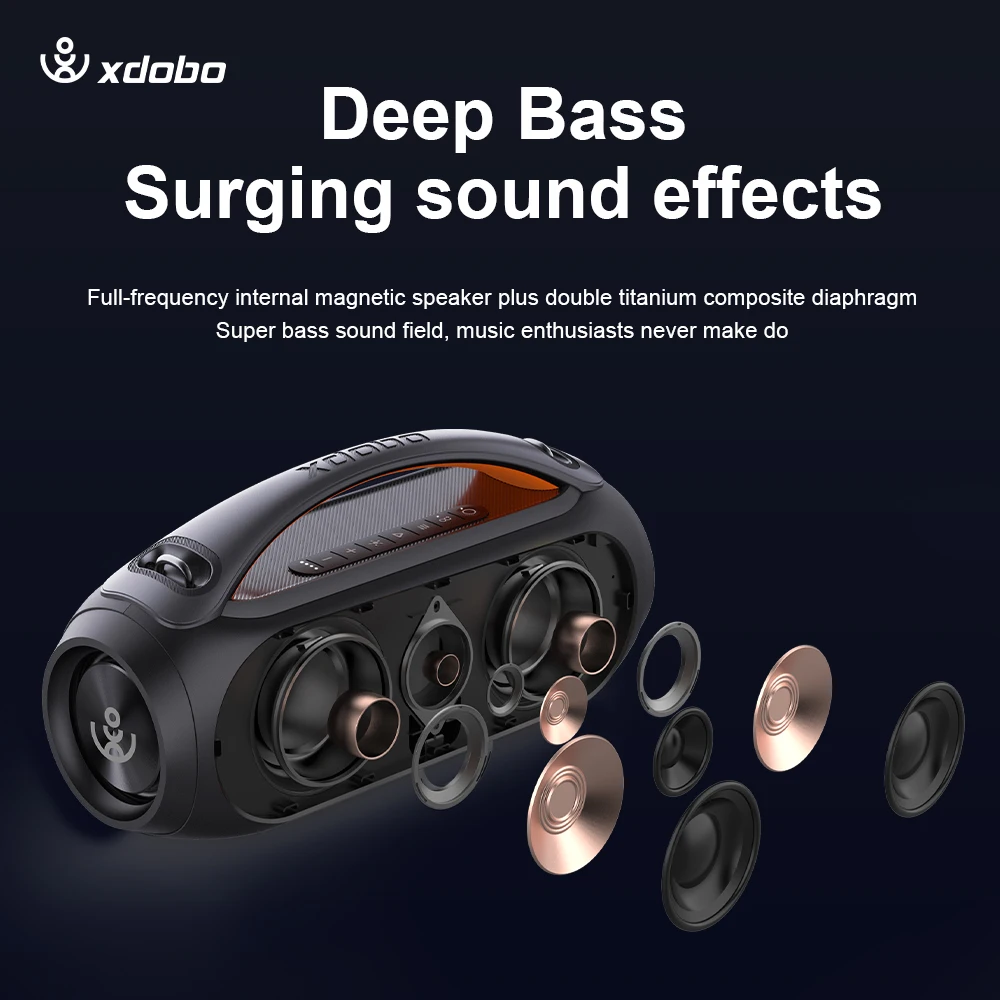 XDOBO Vibe Plus 80 Вт динамик с синим зубом портативный громкий бас звуковая панель умные гаджеты для любителей музыки (art.: 3920d445e42bc) - 3920d445e42bc