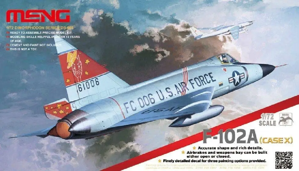 Meng МОДЕЛЬ DS-003 1/72 DS-003 F102A (чехол X) Delta Dagger aircraft