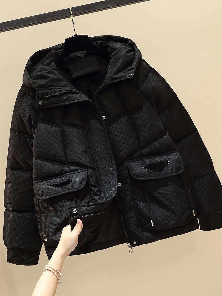 Пуховик с хлопковой подкладкой женская короткая зимняя куртка 2024 новая