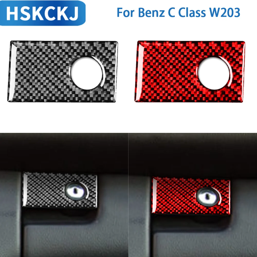 Для Benz C Class W203 2005-2007 автомобильные аксессуары из углеродного волокна внутренняя