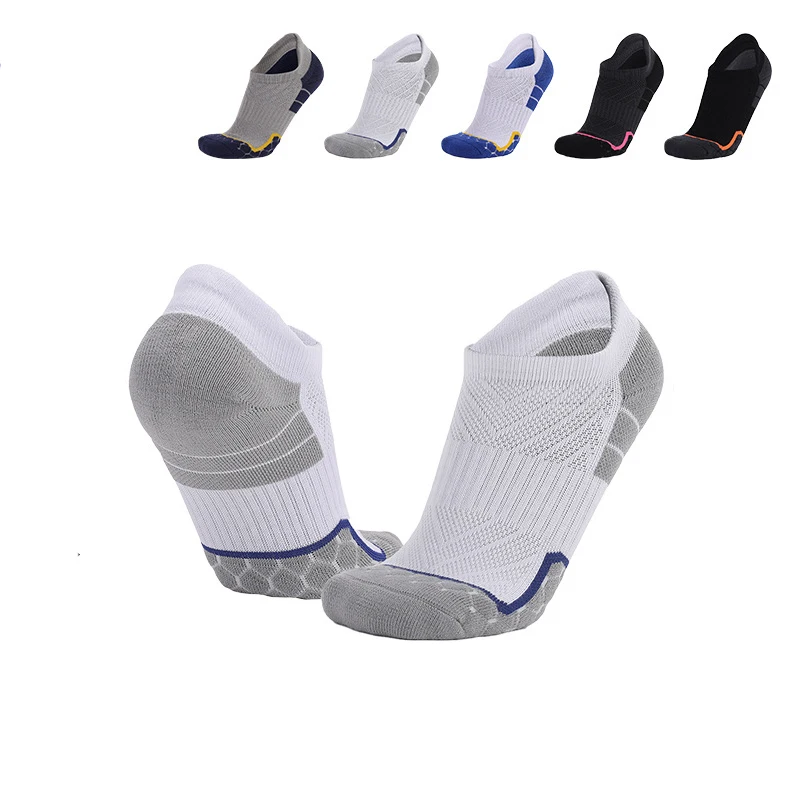 Sports Socks Spring and Summer New Boat Socks Breathable Sports Socks Padded Towel Bottom Basketball Women Men