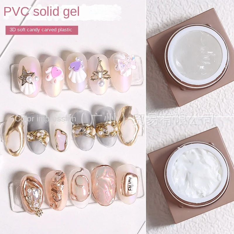 Store Nail Pvc Solid Gel Mold Modeling Glue DIY Carved Gel Glue High-permeability Q Bomb Soft Candy Glue Nail Art Decorations