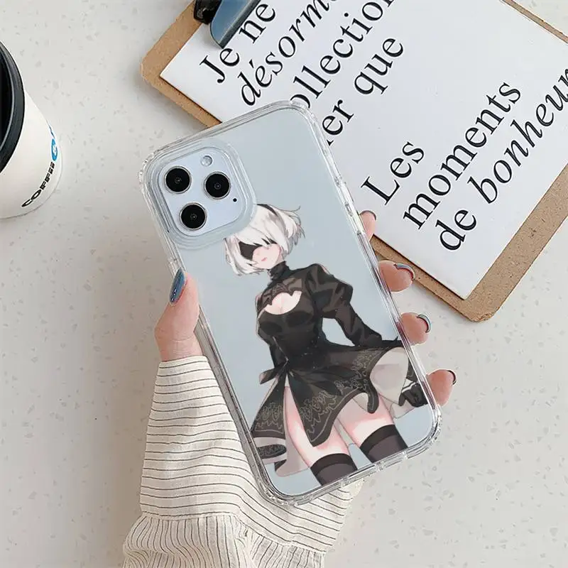 Чехол для телефона NieR Automata Game iPhone 11 12 Mini 13 Pro XS Max X 8 7 6s Plus 5 SE XR прозрачный чехол |