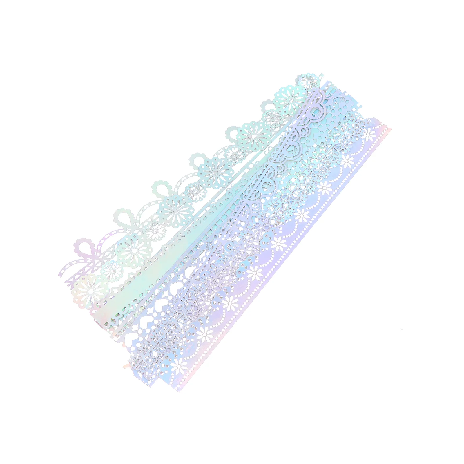 

10 Pcs Material Scrapbooking Materials Christmas Stickers DIY Hollow Paper Crafts Lace Decorative Hand Account Tape