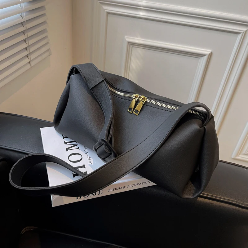 

2024 New Retro Arrival Fashion Women's Small Crossbody Bag PU Leather Messenger Bag Zipper Handbag Purse