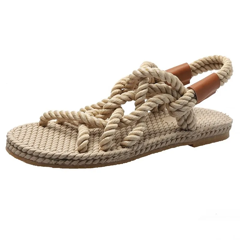 Sandals Woman Shoes Braided Rope With Traditional Casual Style And Simple Creativity Fashion Sandals Women Summer Shoes images - 6