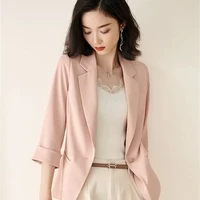 2022 spring and summer new jacket female waist high quality top blazers for women casual blazer feminino coats