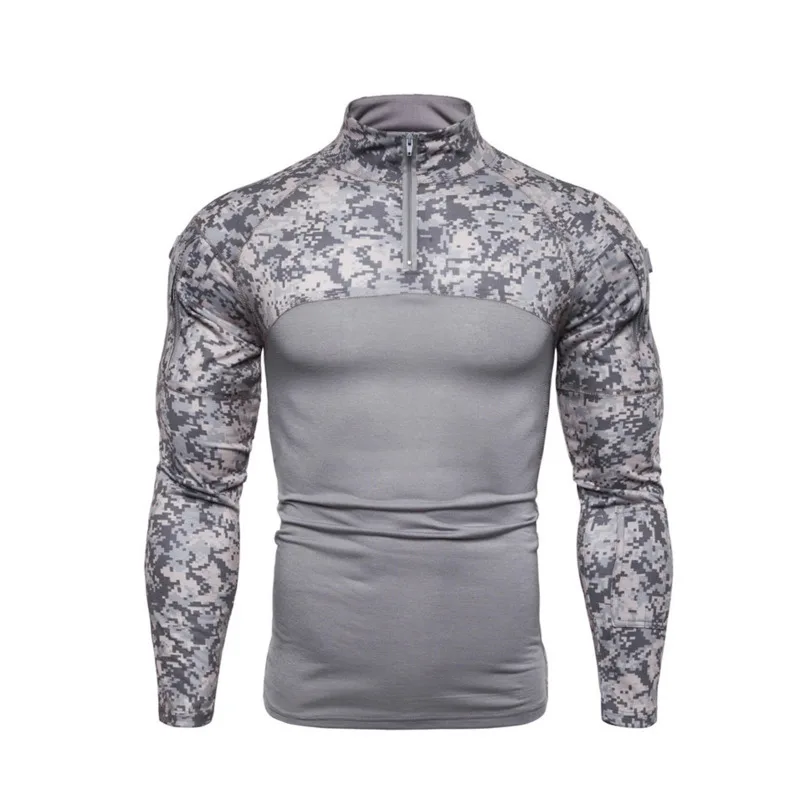 Новинка 2024 осенняя мужская эластичная камуфляжная футболка HKSH с длинным рукавом