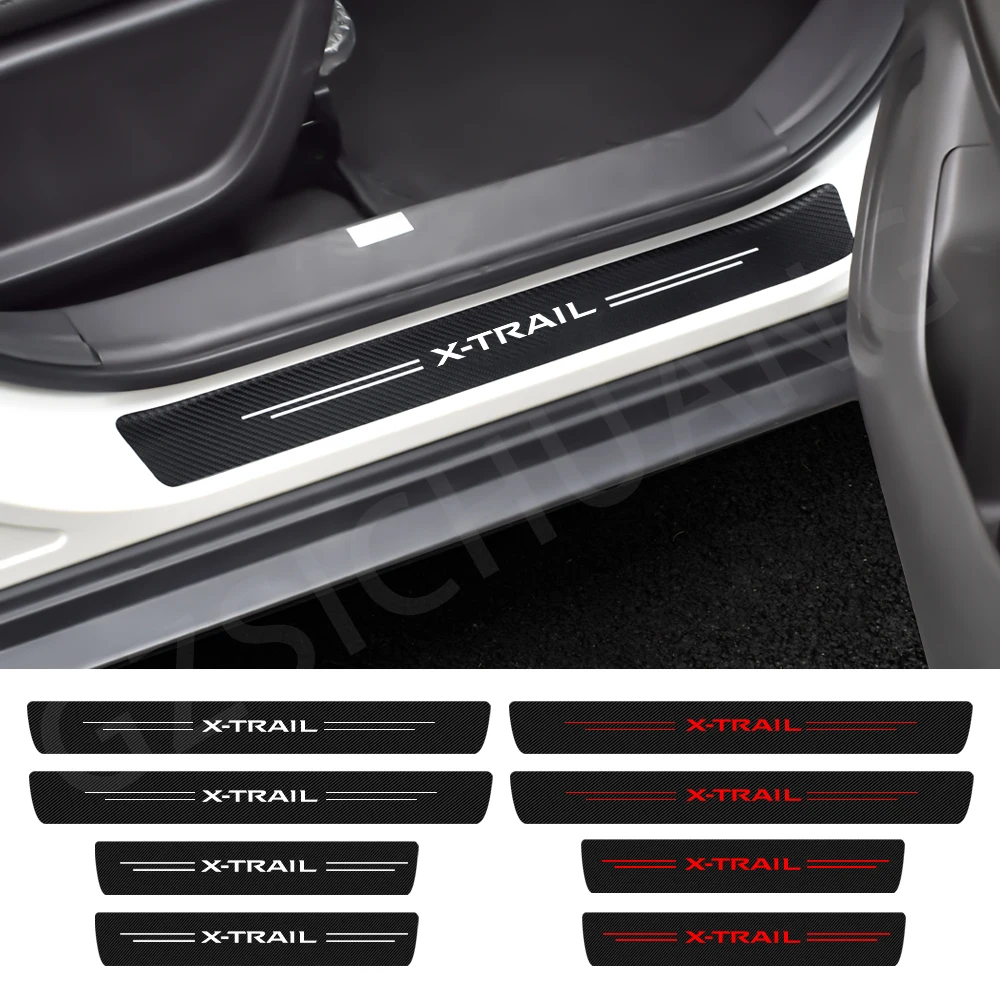 

4 шт. для Nissan Xtrail X Trail T30 T31 T32 автомобильный порог из углеродного волокна автомобильный бампер педаль защитные накладки