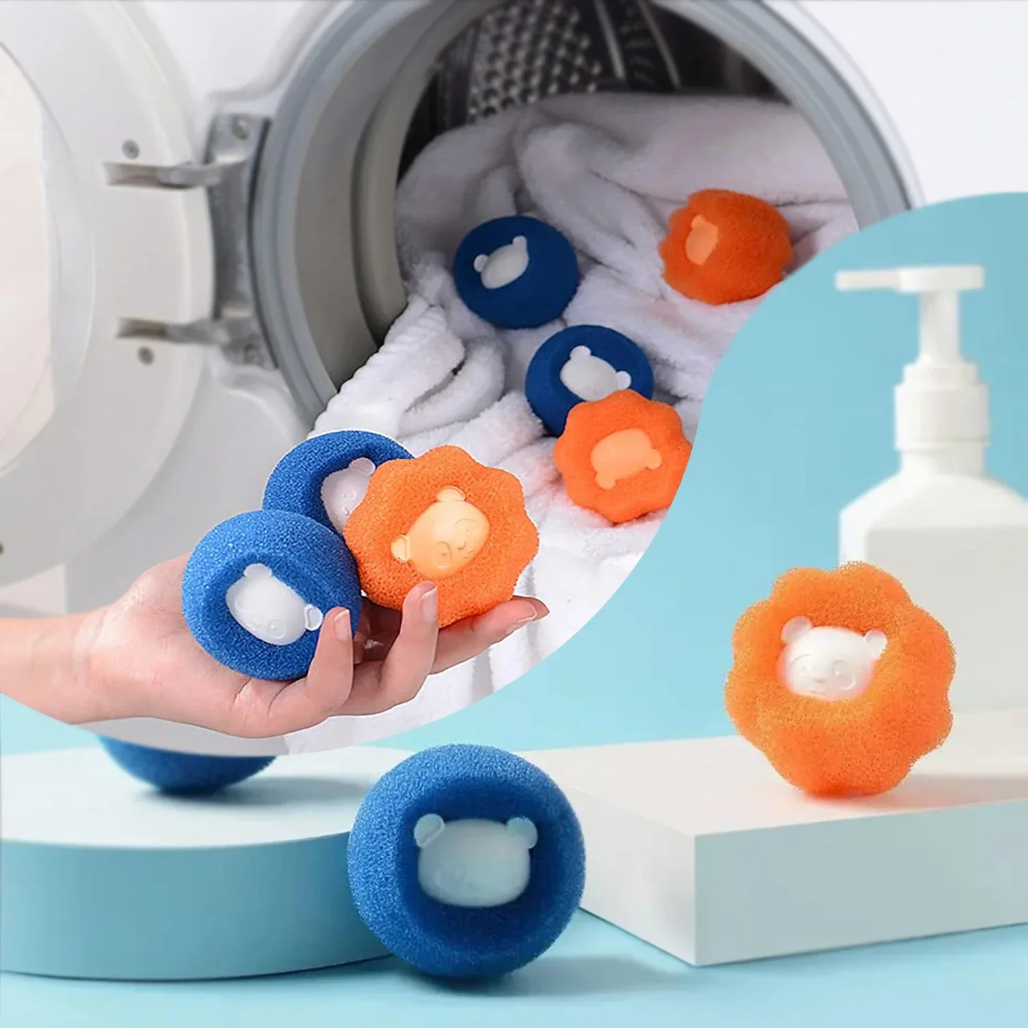 Средство для удаления шерсти домашних животных многоразовый шарик стирки