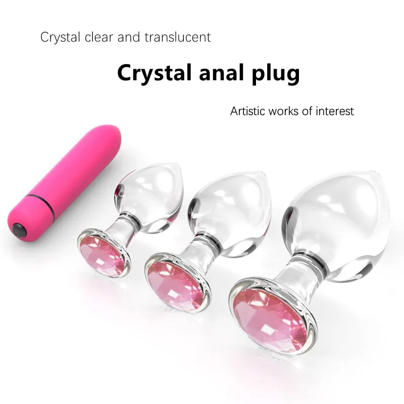 Хрустальная Неметаллическая Анальная пробка Анальный расширитель наружная
