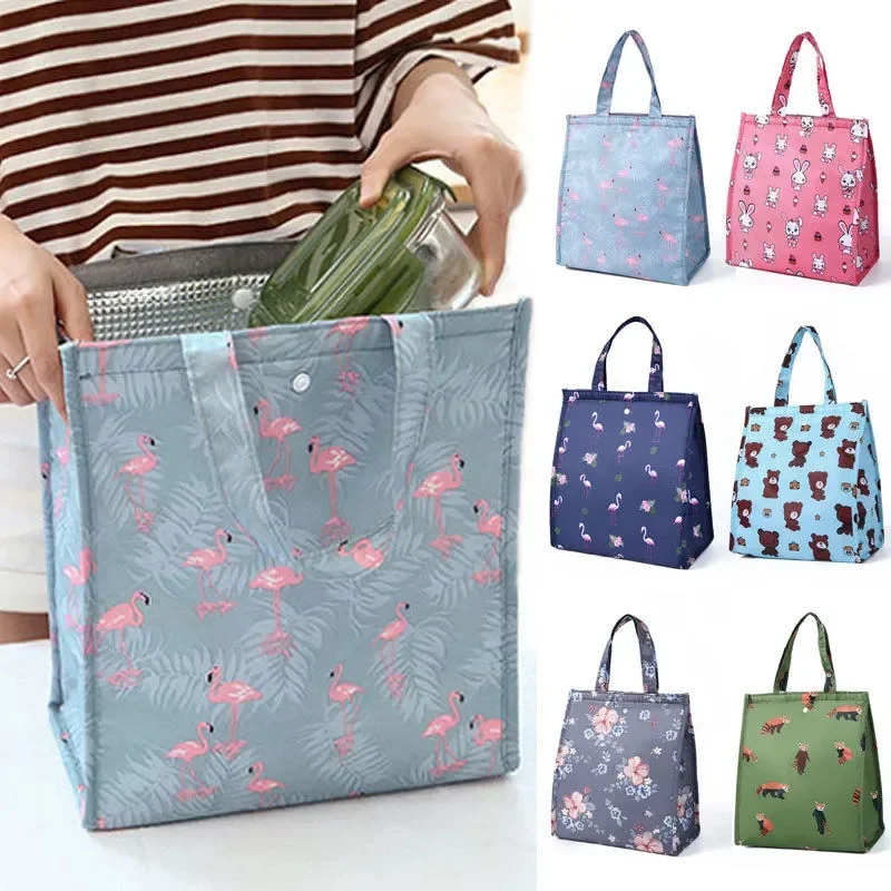 

Lunch Fashion Cooler Box Food Bag Picnic Thermal Lunch Cooler Portable Lunch Bag Insulated Women For Bags kids Canvas 2022