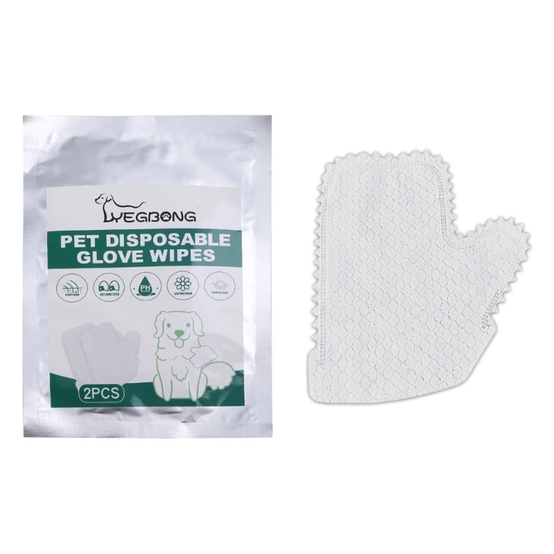 

No Rinse Pet Wipes for Bathing Dog Grooming for CAT Washing Gloves Simple to Use