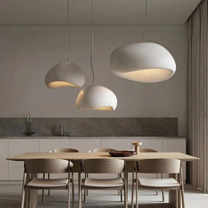 

Nordic Wabi-Sabi Wind Led Chandelier Dining Room Pendant Lights Lustre Home Decor Bar Lamp Bedroom Loft 80cm 100cm Light Fixture